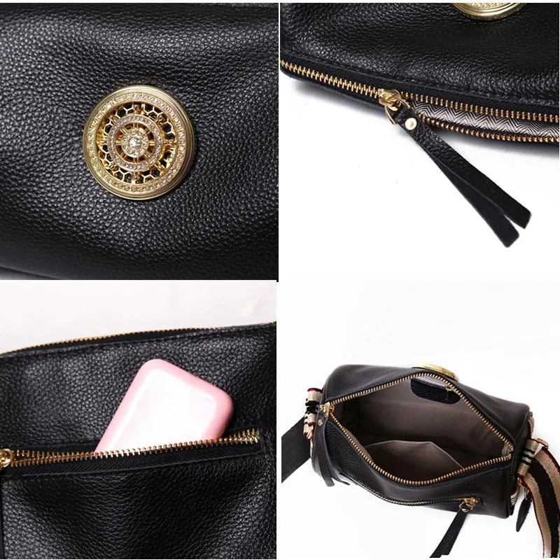 Bolsa feminina luxury transversal em couro